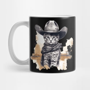 Funny Cat Cowboy Cowgirl Meow Howdy Meowdy Mug